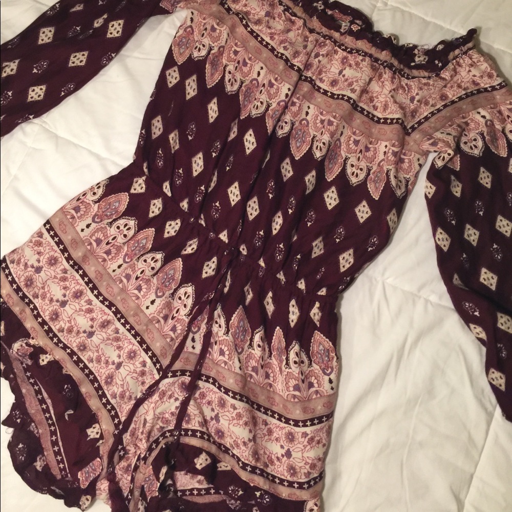 Burgundy Romper